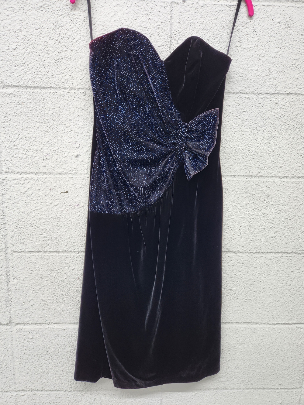 Vintage Velour Party Dress 80s